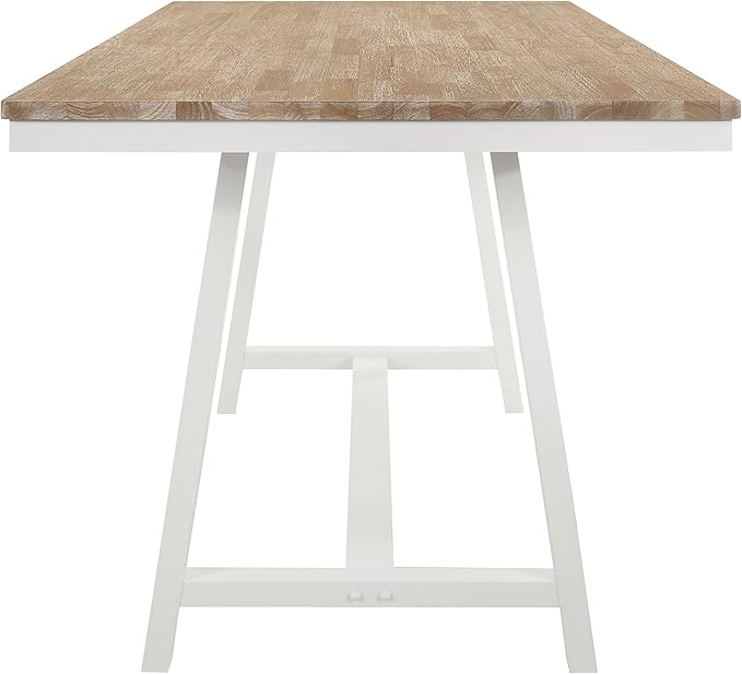Coaster Home Furnishings Hollis Rectangular Counter Height Dining Table Brown and White