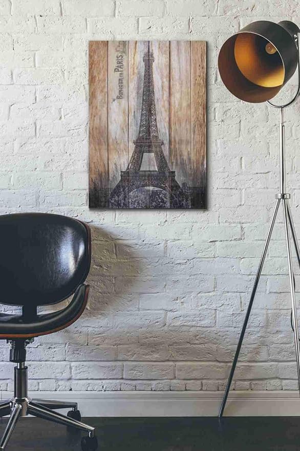 Epic Graffiti 'Rustic Eiffel Tower' by Karen Smith, Canvas Wall Art, 18"x26"