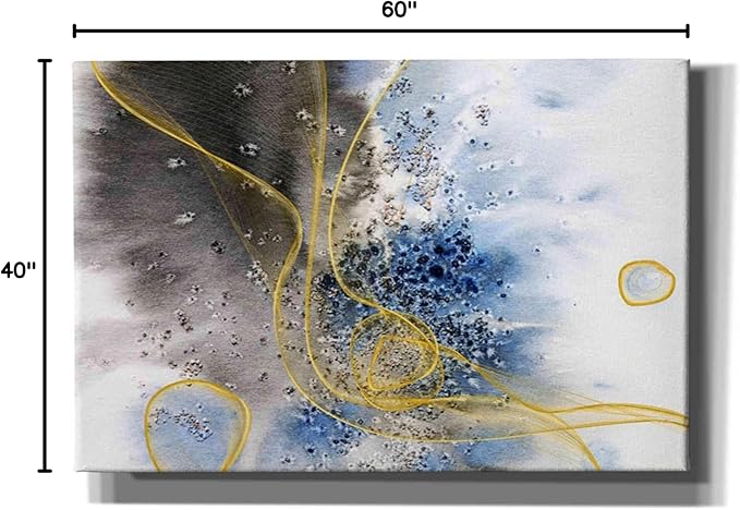 Epic Graffiti 'Coastal Watercolor Abstract' by Irena Orlov, Canvas Wall Art, 60"x40"