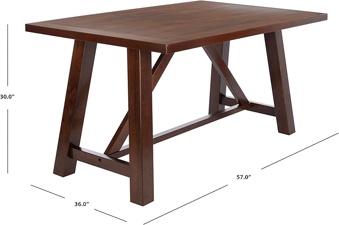 SAFAVIEH Home Collection Ainslee Brown Rectangle Dining Table