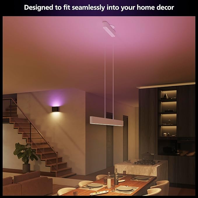 Philips Hue Ensis Smart LED Pendant Light White, Two Light Sources, White & Color Light, Bluetooth Compatible, Voice Control with Alexa, Apple Home & Google Assistant