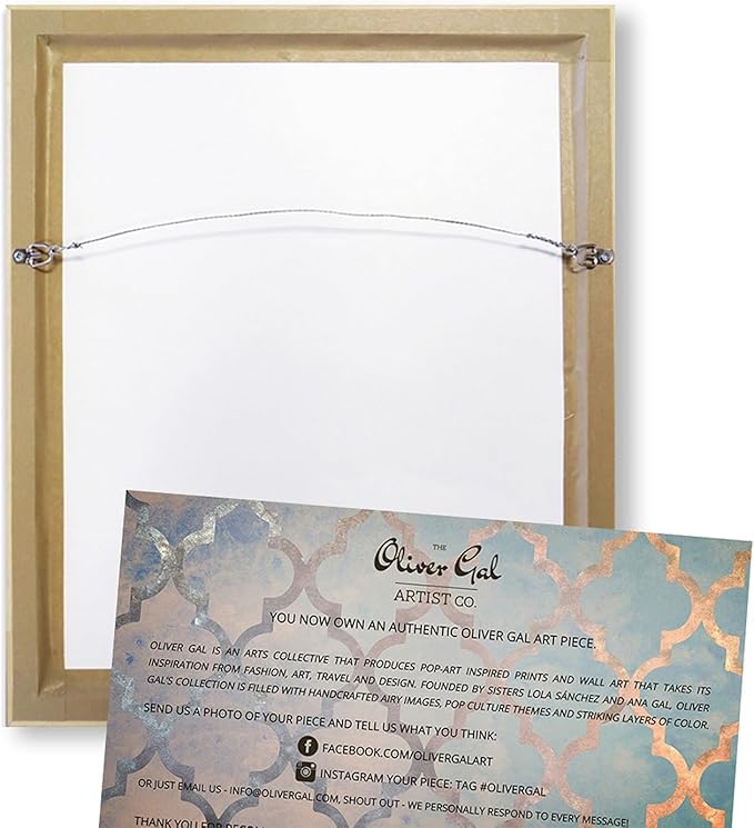 The Oliver Gal Artist Co. Typography and Quotes Wall Art Framed Canvas Prints 'I Want It All Navy' Motivational Quotes and Sayings