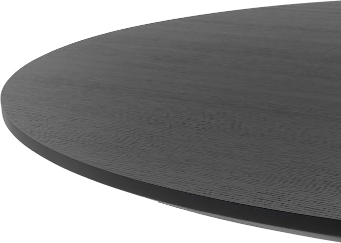 SAFAVIEH Couture Collection – Carolee Black 46-Inch Round Dining Table, Farmhouse Dining Table for Kitchen or Dining Room, Seats Up to 4 (SFV2134B)
