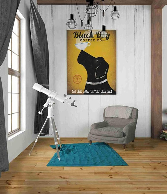 Epic Graffiti 'Black Dog Coffee Co Seattle' by Ryan Fowler, Canvas Wall Art, 26"x34"