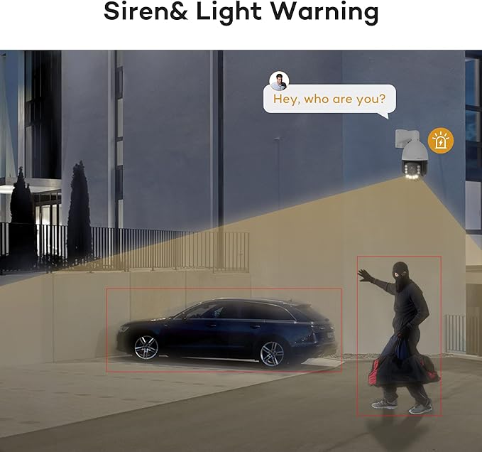 ONWOTE 20X Optical Zoom 4K PTZ PoE IP Security Camera, Auto Cruising& Human Tracking, AI Detection Trigger Color Night Vision, 360° Pan 95° Tilt, Two Way Talk, 262-328ft IR, Outdoor Commercial Camera