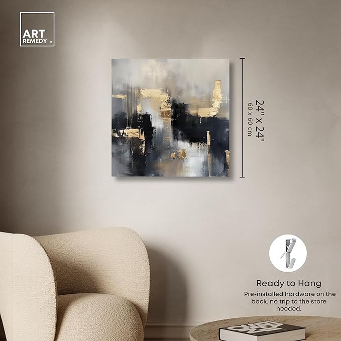 Art Remedy Daring Canvas Colorful Abstract Wall Art, Gallery Wrapped, 24" x 24"