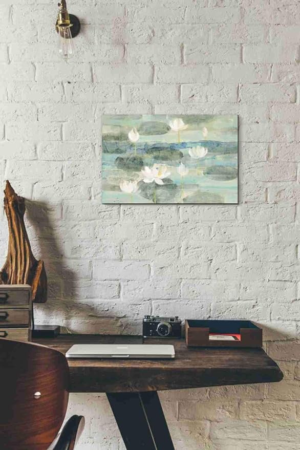 Epic Graffiti 'Water Lilies Bright' by Albena Hristova, Canvas Wall Art, 18"x12"