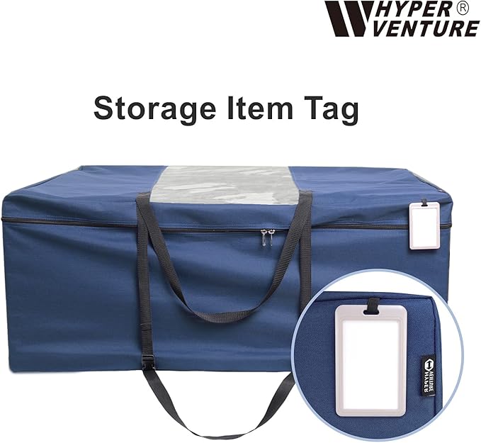 HYPER VENTURE Folding Mattress Storage Bag - Durable Carry Case Fits for Tri-Fold Up to 6 inches Twin Mattress, Navy