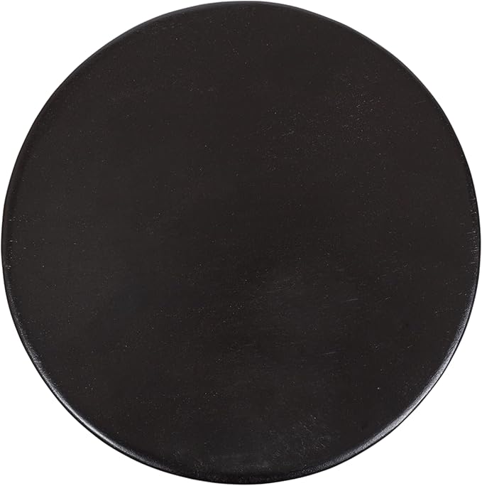 Kate and Laurel Solbrett Modern Sophisticated Round Drink Table; 10 x 10 x 22; Black; Contemporary Sculptural Bedroom Nightstand with Unique Pedestal Table Design for Use as Indoor Plant Stand
