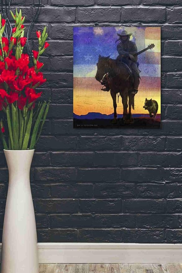 Epic Graffiti 'American Cowgirl' by Chris Vest, Canvas Wall Art, 20"x24"