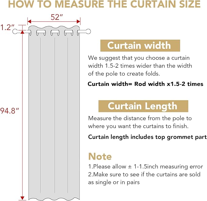 H.VERSAILTEX Blackout Curtains for Bedroom 96 Inches Length Thermal Insulated Birds Rustic Printed Curtain Drapes for Living Room Energy Efficient Room Darkening Home Decoration Pair 2 Panels, Sage