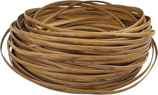 Feyart 40m/131ft 7mm Light Wood Wicker Repair Kit, PE Rattan Repair Kit for Wicker Chair Fixing, Patio Furniture Repair