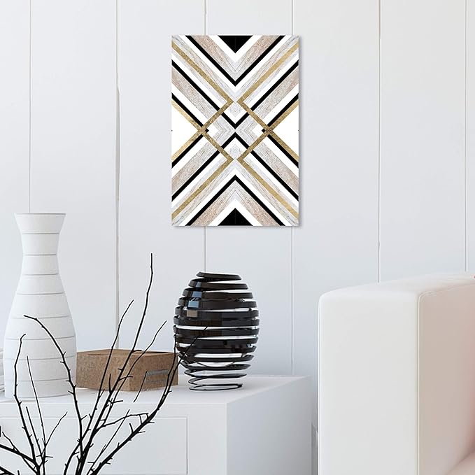 Oliver Gal Earthy Lux | Premium Canvas Print. the Abstract Wall Art Decor Collection by Oliver Gal Gallery Wrapped, 10" x 15", Black