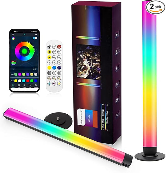 Smart LED Light Bars, RGB Light Bar for Room,16 Million Colors & 213 Preset Modes Gaming Lights, APP Control, Remote Control, Dynamic Music Sync Mode TV Backlight, USB Powered Ambient Lighting