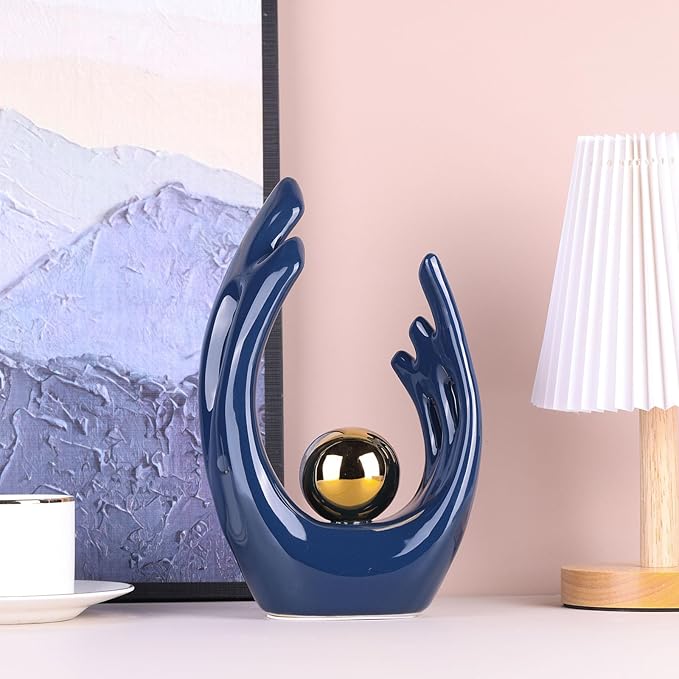 Blue Home Decor Accents, Coffee Table Funky Decor Modern Aesthetic Room Decor,Abstract Art Statue Decor Center Piece for Dinning Room, for Light Luxury Decorations for Stores, Hotels, Living Rooms