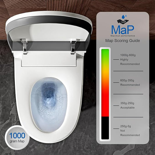 Smart Toilet with Built-in Tank and Pump-assisted Flushing, Foot Sensor Operation, Heated Seat, Dryer, Multiple Cleaning Modes, Digital Display (ST-PRO)
