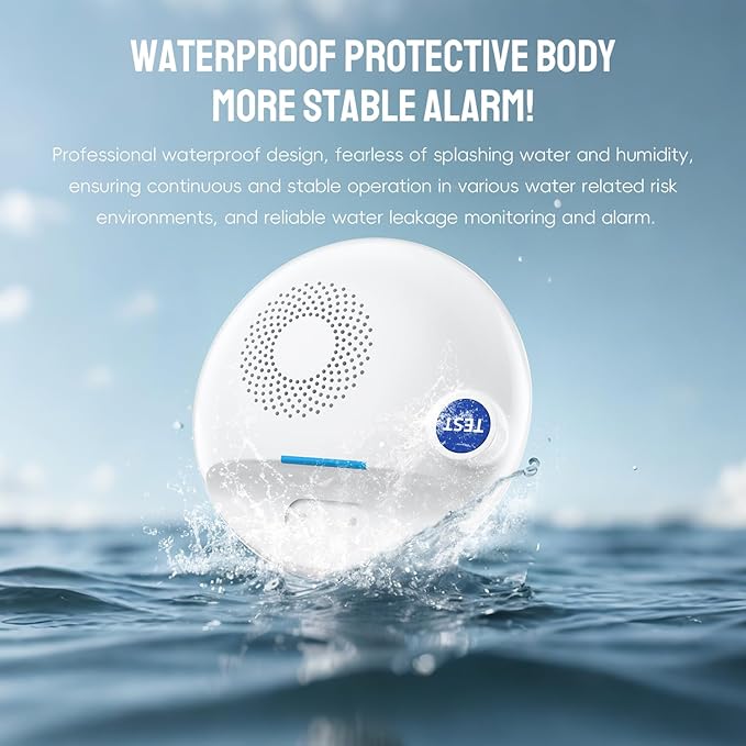 Wireless Water Leak Detector - Works Standalone or with Smart Hub, Loud Siren Water Leak Sensor and Drip Alarm, IP67 Waterproof, for Home, Basement, Bathroom, Under Sink, Laundry