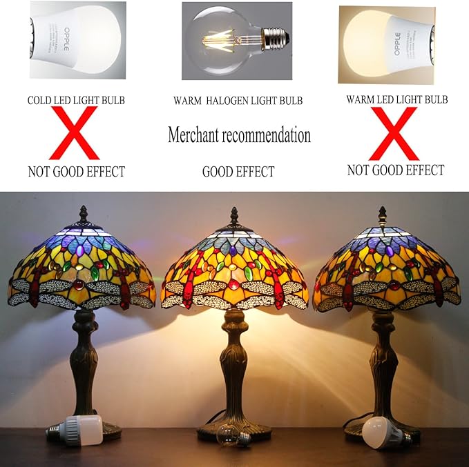 WERFACTORY Tiffany Floor Lamp Orange Blue Stained Glass Dragonfly Arched Lamp 12X18X64 Inch Gooseneck Adjustable Corner Standing Reading Light Decor Bedroom Living Room S168 Series