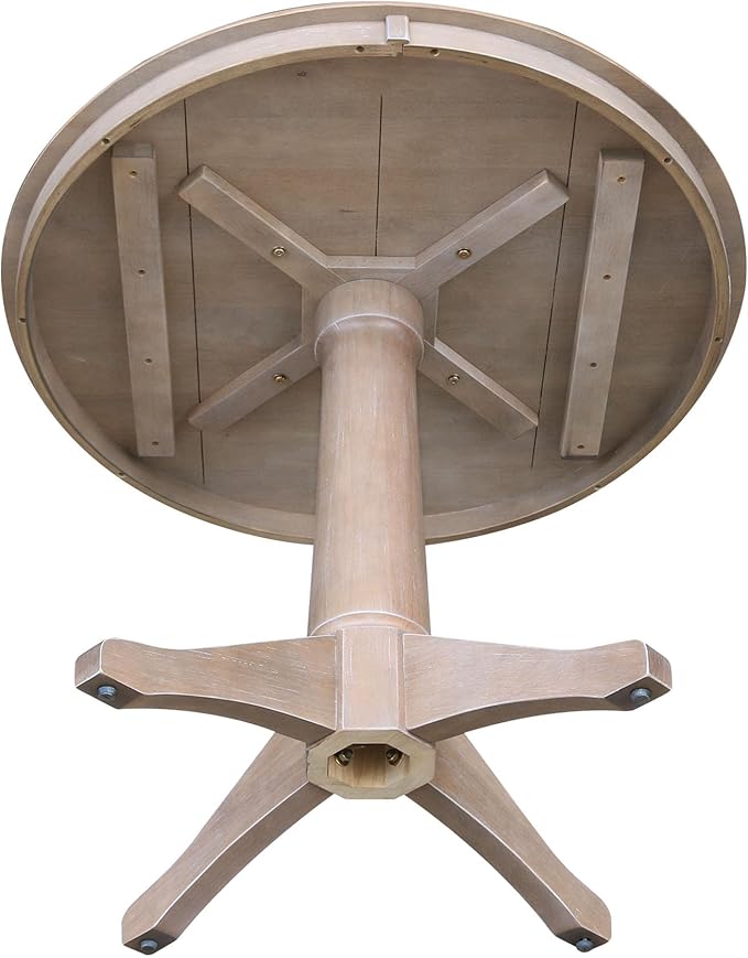IC INTERNATIONAL CONCEPTS 36" Round Top Pedestal Table - 29.9" H