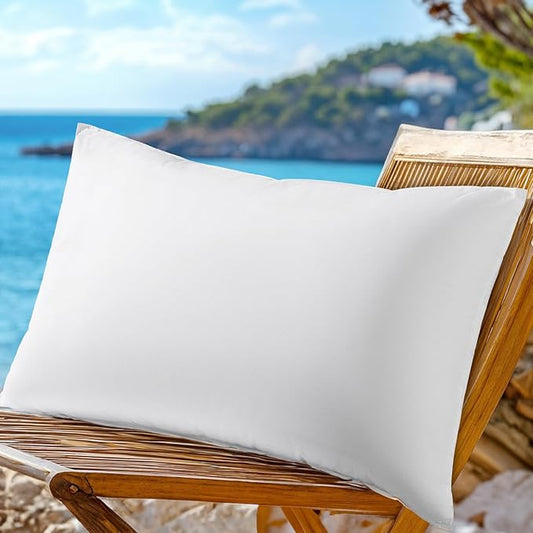 LBRO2M Canadian Fluffy Goose Down Pillow Queen Size 900 Fill Power 80% Goose Down 20% Goose Feather Bed Pillow with 100% Cotton, Teflon Finish Shell Down Pillows Plush and Support (20"X30" Set of 1)