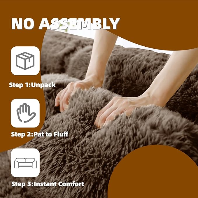 149" Modular Sectional Sofa, Modern Sectional Couch, U-Shape Boneless Couch for Living Room Apartments Bedroom, 32D High Density Sponge Lounge Sofa, No Assembly Required, Chocolate