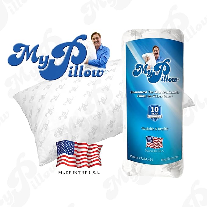 MyPillow Bedding Bed Pillows for Sleeping Queen Size, Set of 2, Gusseted for Back, Stomach or Side Sleepers - My Pillow Premium Pillow [Queen, Firm]