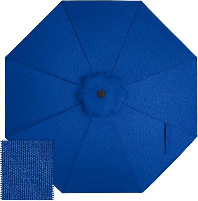 ABCCANOPY OLEFIN® 5-Year Non Fading 9FT Patio Umbrella Replacement Canopy Only (Royal Blue)