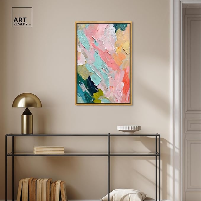 Art Remedy Pastel Layers Canvas Pastel Wall Art, Gold Frame, 20" x 30"