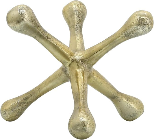 Decorative Object for Home Decor – Bathroom and Office Decor Sculpture – Modern Living Room Decor Statement – Shelf Styling Piece and Coffee Table Statues – Unique Decorative Ornaments – 5" Gold
