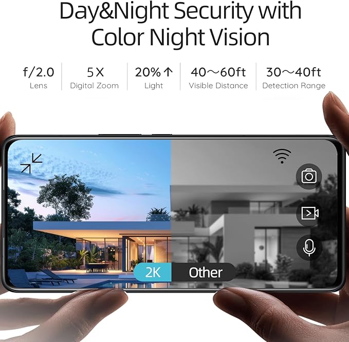 Rraycom 3Pack Security Cameras Wireless Outdoor, 5G/2.4GHz Battery Powered AI Motion Detection Siren Alarm WiFi Home Indoor Camera,2K Color Night Vision, 2-Way Talk, Waterproof, Works/Alexa, Cloud/SD