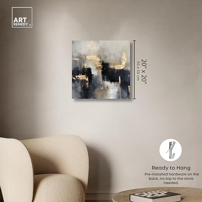 Art Remedy Daring Canvas Colorful Abstract Wall Art, Gallery Wrapped, 20" x 20"