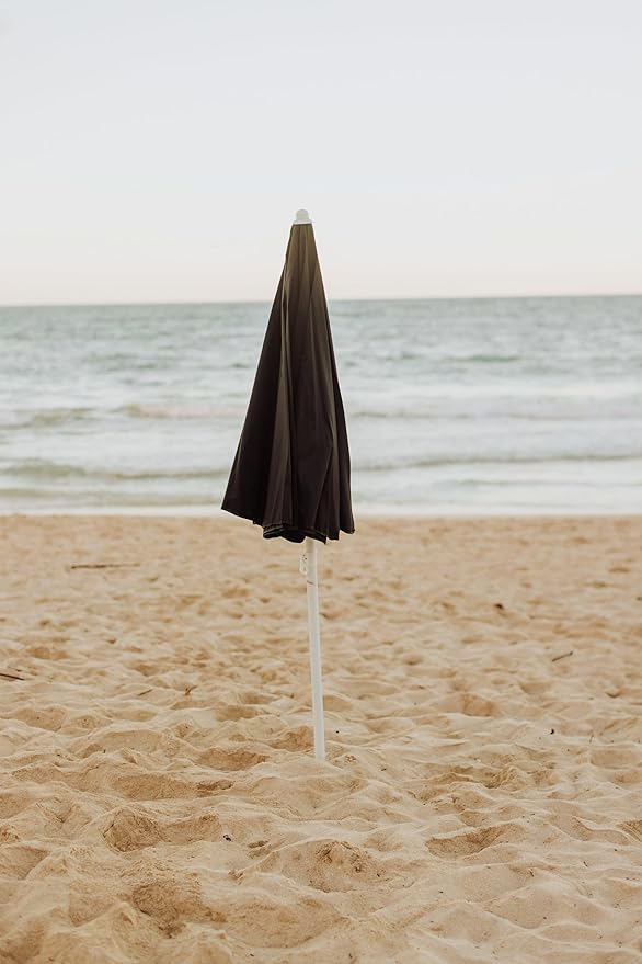 PICNIC TIME Outdoor Canopy Sunshade Beach Umbrella 5.5', Small Patio Umbrella, Beach Chair Umbrella