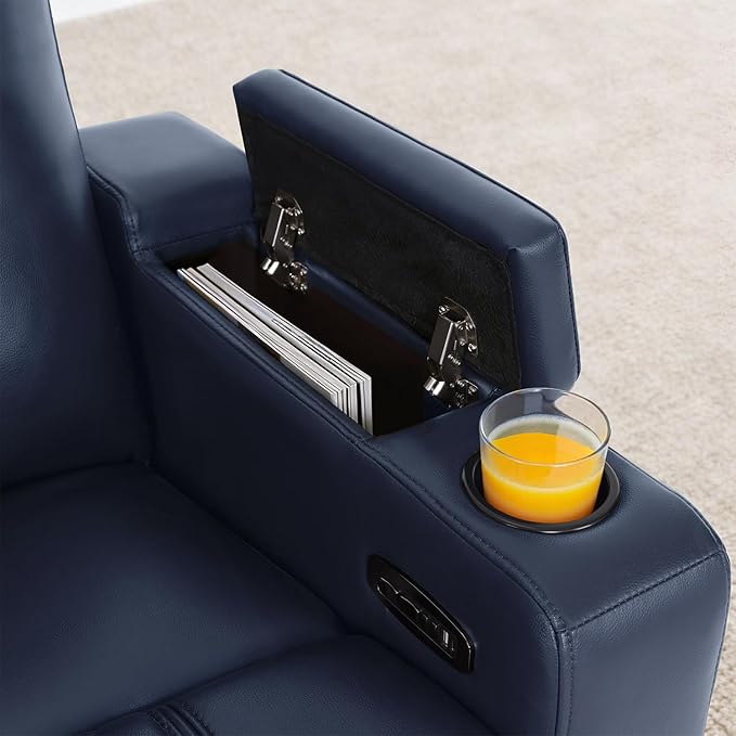 MCombo 65" Zero Gravity Oversized Power Reclining Loveseat with Adjustable Headrest for Living Room, Double Recliner Sofa with USB & Type C Port, Armrest Storage & LED Light HTS401SET