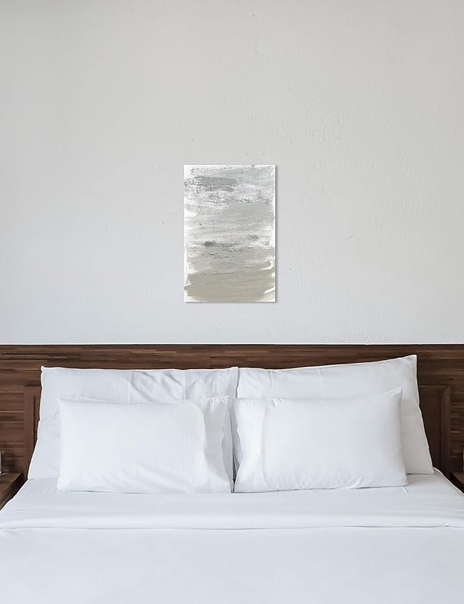 The Oliver Gal Artist Co. Oliver Gal 'Silver Storm' Gray Abstract Wall Art Print Premium Canvas, 20" x 30"