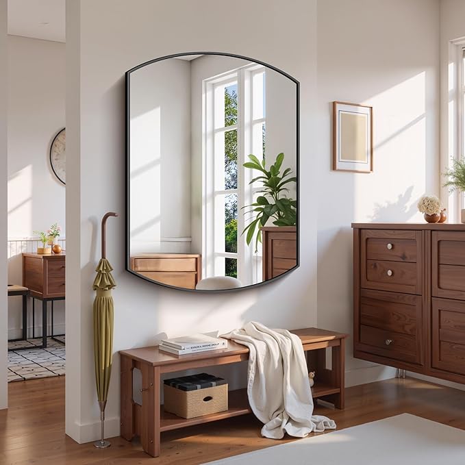Bathroom Mirror, 36x48 Inch Black Oval Large Wall Mounted Mirror with Thin Metal Frame, Modern Bathroom Vanity Mirrors for Over Sink, Entryway, Living Room, Bedroom