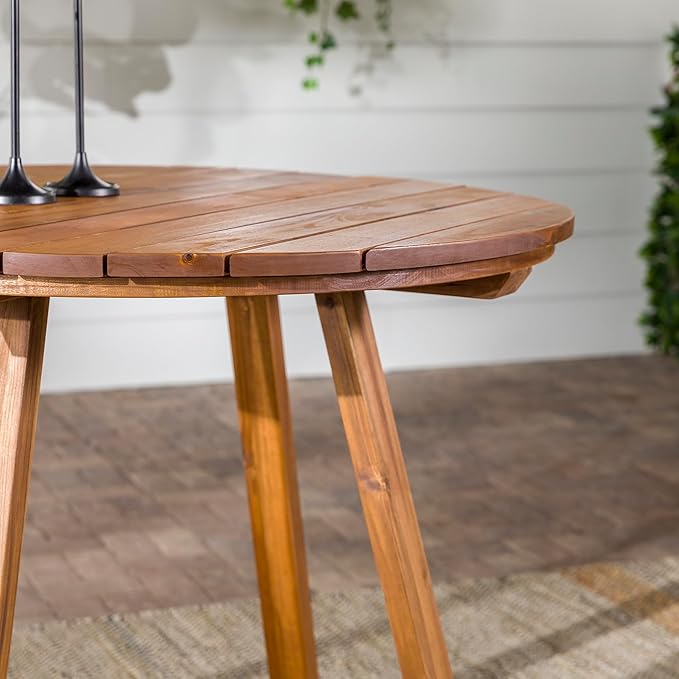 Walker Edison Vita Dining Table, Brown