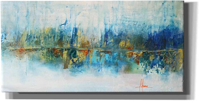 Epic Graffiti 'Aqua Azul' by Leticia Herrera Canvas Wall Art, 60"x30"