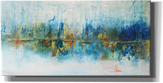 Epic Graffiti 'Aqua Azul' by Leticia Herrera Canvas Wall Art, 60"x30"