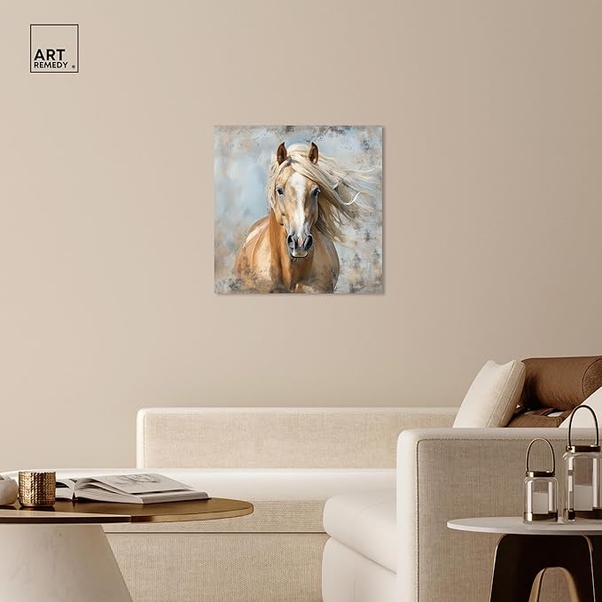 Art Remedy Rustic Rider Canvas Horse Wall Art, Gallery Wrapped, 30" x 30"