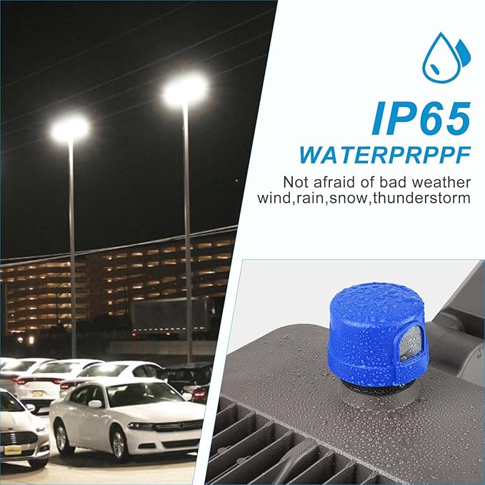 Lightdot 480W LED Parking Lot Lighting 72000Lm LED Parking Lot Lights Commercial with Smart Photocell 5000K IP65 Outdoor Pole Light with SlipFitter Mount for Parking Lot,Yard,Driveway- 2Pack