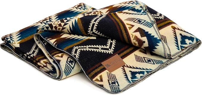 QISU Wool Blanket Throw | Large, Beautiful, Warm, Soft, Handmade in Ecuador by Local Artisans |94″ x 78″| Hypoallergenic, Breathable | Non-Itchy or Scratchy Fabric(Plate-Billed Mountain Toucan)