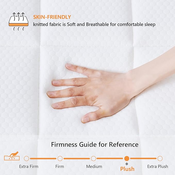 12 Inch Twin Size Mattress, Cooling Gel Memory Foam Hybrid Mattress Twin Size in a Box, Quiet Pocket Springs, Breathable & Skin-Friendly Fabric, Medium Firmness, 365-Night Trial, CertiPUR-US
