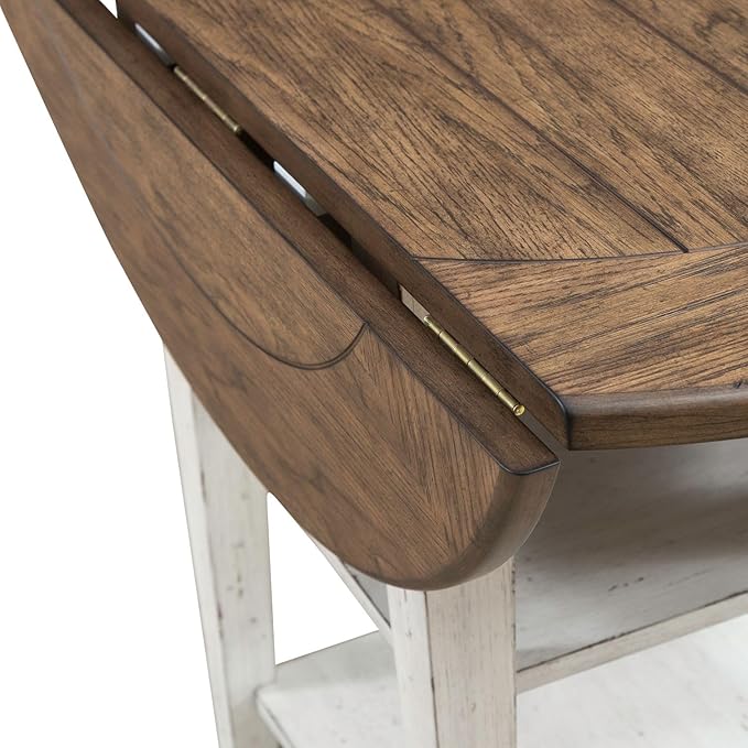 Liberty Furniture Al Fresco Drop Leaf Table for Dining Room - Graphite & Whitestone