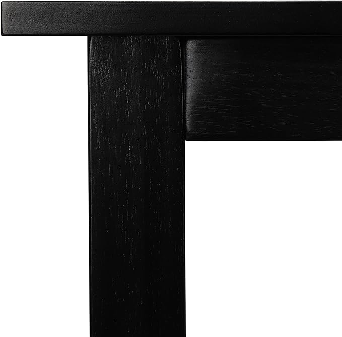 SAFAVIEH Home Collection Miliano Matte Black Drop End Leaf Dining Room Table DTB1404A