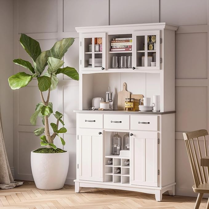 homestyles Server sideboards-buffets-credenzas, Hutch, Off White