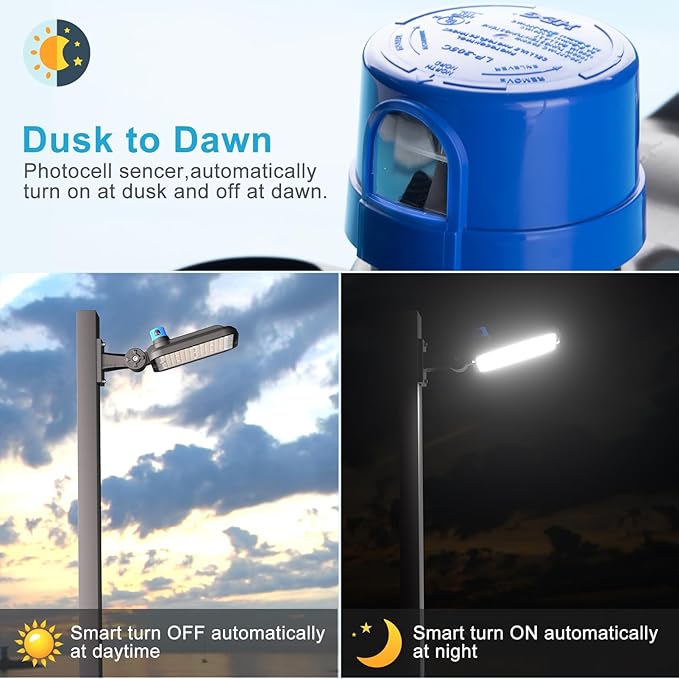5Pack 240W(240x1W) LED Parking Lot Lights Outdoor(36000LM Eqv 1000W HPS) 5000K Parking Lot LED Lights Commercial, IP65 Led Pole Light Arm Mount with Smart Photocell for Driveway/Street