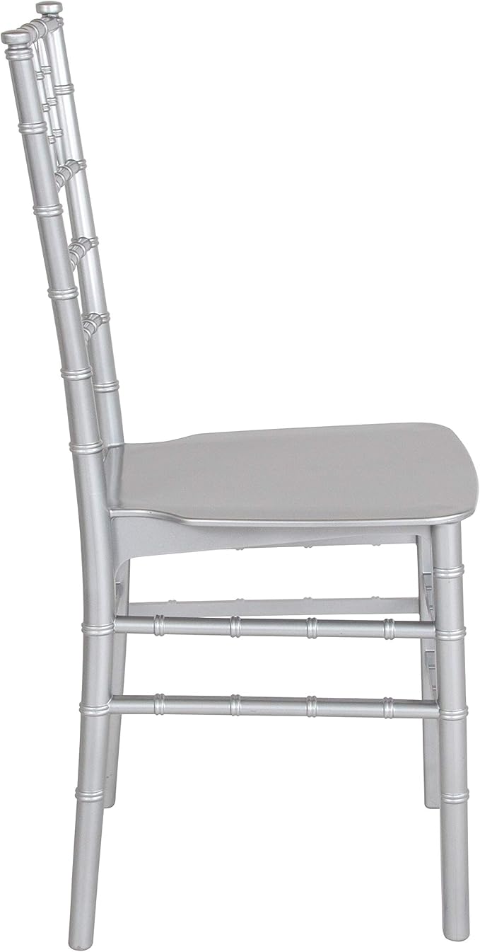 Flash Furniture HERCULES Series Silver Resin Stacking Chiavari Chair