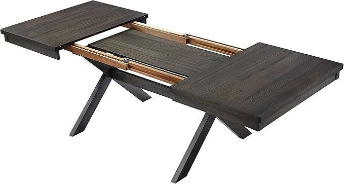 Crosley Furniture Hayden Modern Farmhouse Wood Dining Table, Slate