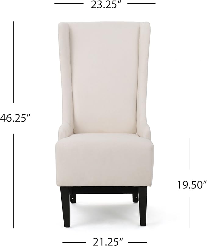 Christopher Knight Home Callie Fabric Dining Chair, Beige, 23.25" x 28.75" x 46.25"