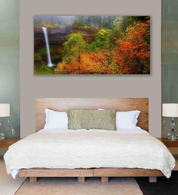 Epic Graffiti 'Silver Falls' by Darren White, Canvas Wall Art, 30"x60"